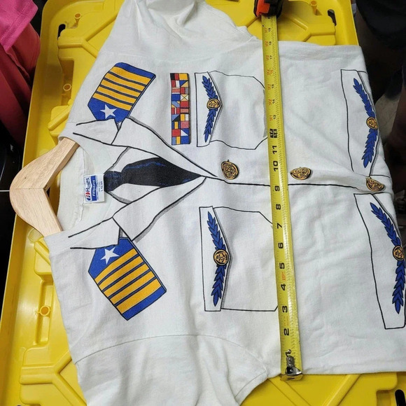 Vintage Admiral Busby & Sons Women T-Shirt Top White Logo Short Sleeve Crew 1984 - Picture 5 of 8